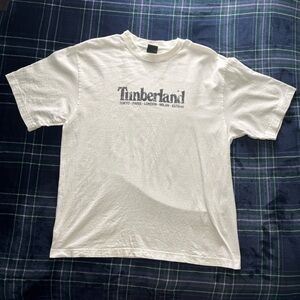 2000s Timberland t-shirt with black graphic. 100% cotton! Size M.
